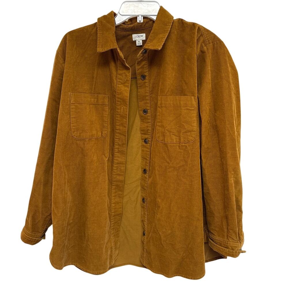 J. Crew Women's XL Corduroy Honey Brown Button Down Western Academia